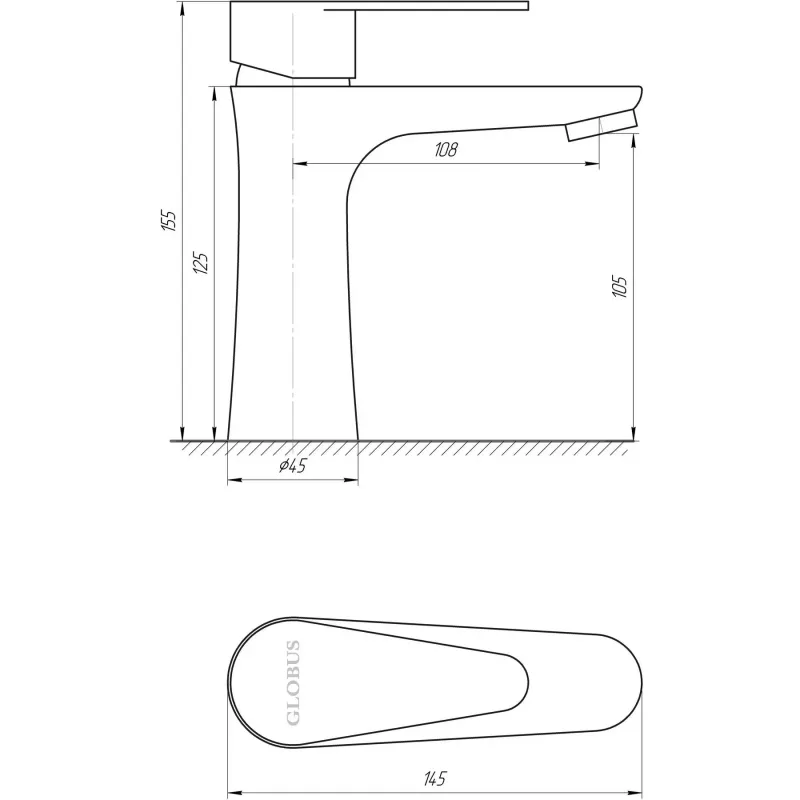 Змішувач для умивальника Globus Lux MAIN SM-101 