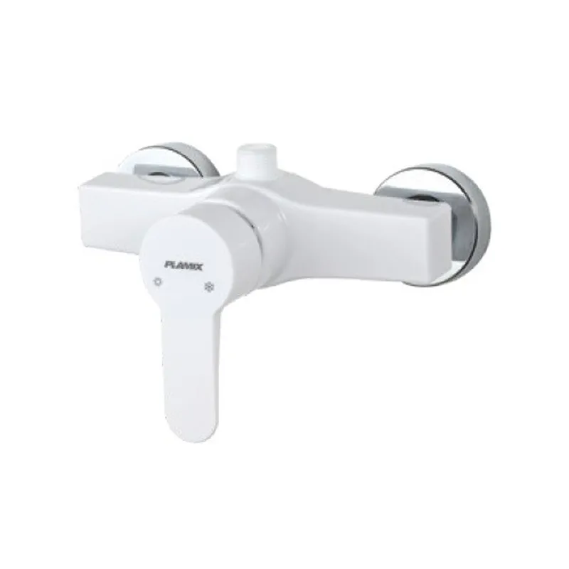 Смеситель для душа PLAMIX MARIO-003 SET WHITE (со шлангом, лейкой и кронштейном)