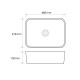 Раковина накладная Mixxus Premium QUADRO-0103 480х370х130mm