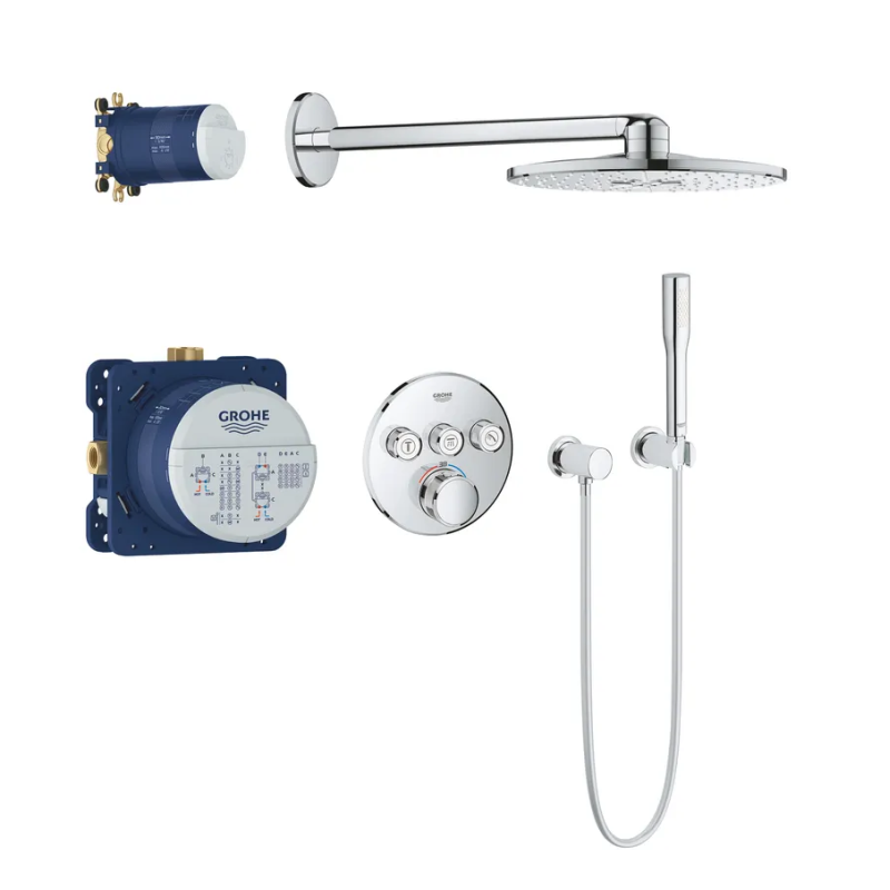 Душевая система скрытого монтажа с термостатом Grohe Grohtherm SmartControl