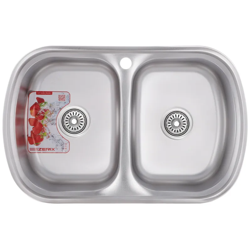 Мойка кухонная Zerix Z7749-08-180E (Satin)