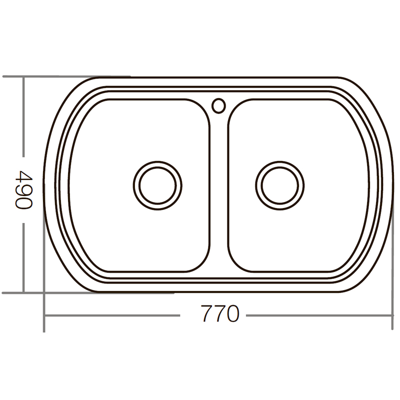 Мойка кухонная Zerix Z7749-08-180E (Satin)