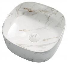 Раковина накладна Mixxus Premium DIVERSE-0104 MARBLE 370х370х135мм