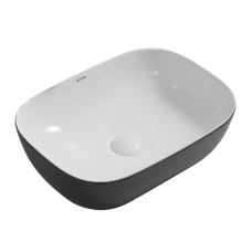 Раковина накладна Mixxus Premium DIVERSE-0112 WHITE-BLACK 455х325х135мм