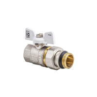 Кран с американкой 1/2" "антипротечка" (Koer KR.227.W-Gi) белый