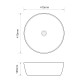 Раковина накладная Mixxus Premium ELLIPSE-0101 415х415х135mm