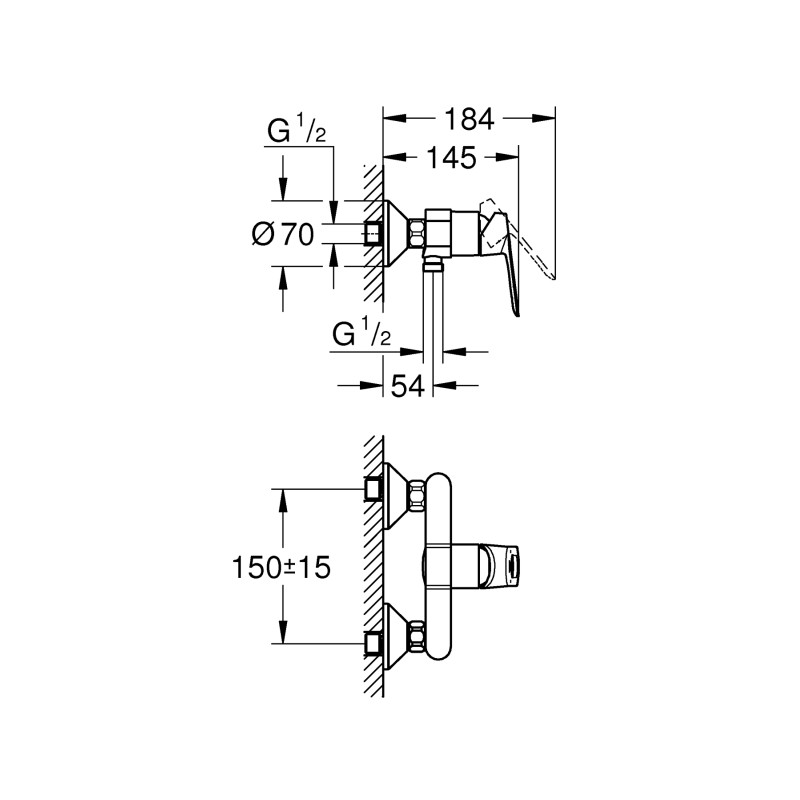 Смеситель для душа Grohe BauLoop