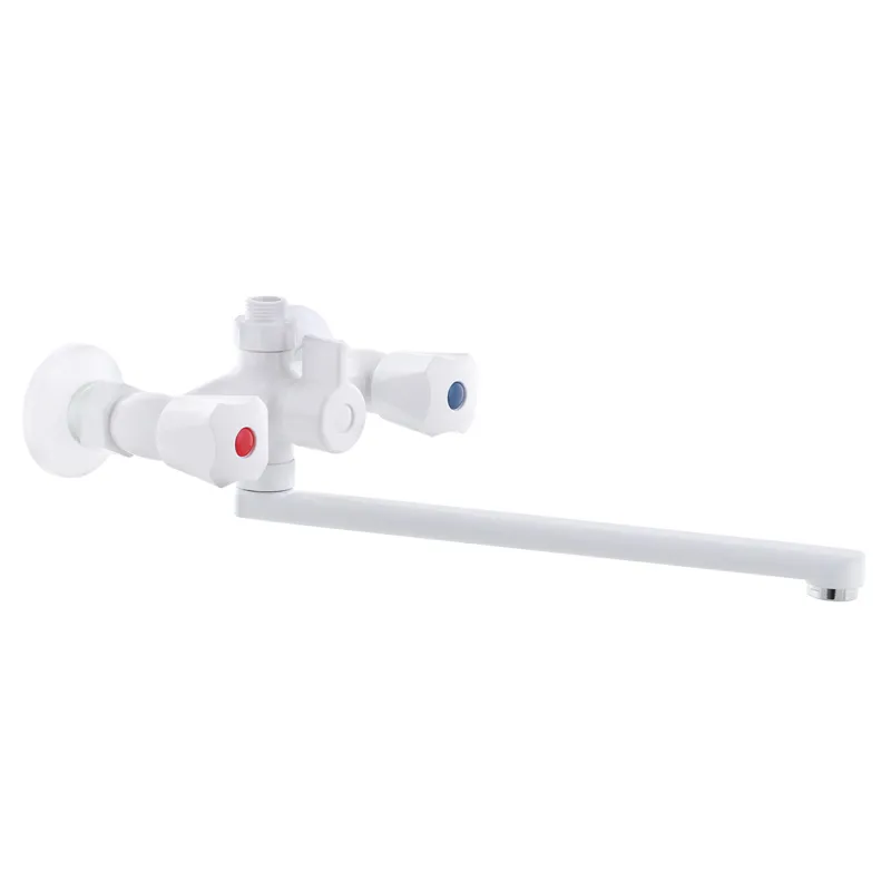 Смеситель для ванны Plamix Omega-140 White (без шланга и лейки)
