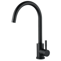 Смеситель для кухни Zerix LUX-011 Black из нерж. стали SUS304 (цв. черный)