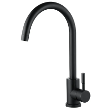 Смеситель для кухни Zerix LUX-011 Black из нерж. стали SUS304 (цв. черный)