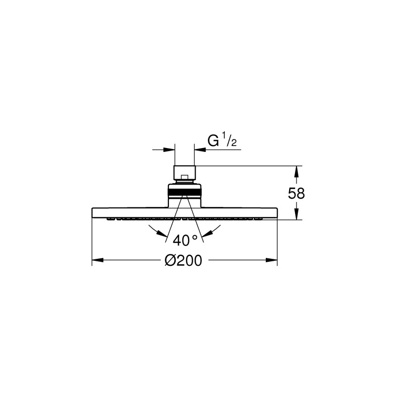 Набор для душа с верхним душем Grohe Eurosmart UA33556003 (33556003+28576000+27541001)