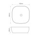 Раковина накладная MIXXUS PREMIUM DIVERSE-0105 425х425х145mm