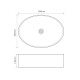 Раковина накладная Mixxus Premium BEVEL-0106 500х355х140mm