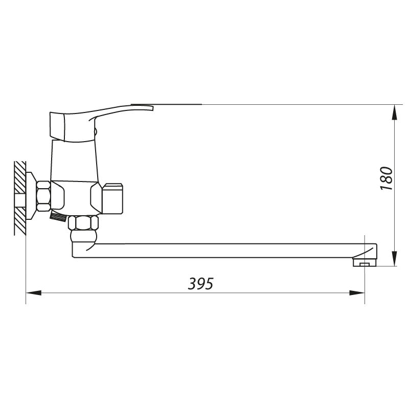 Смеситель для ванны Zerix LUN7 031