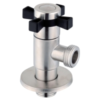 Кран для подключения сантехприборов Zerix VAL-09-1/2x1/2 из нерж.стали SUS304