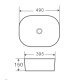 Умывальник накладной керамический Mixxus Premium Diverse-0101 Black 490x395x150mm