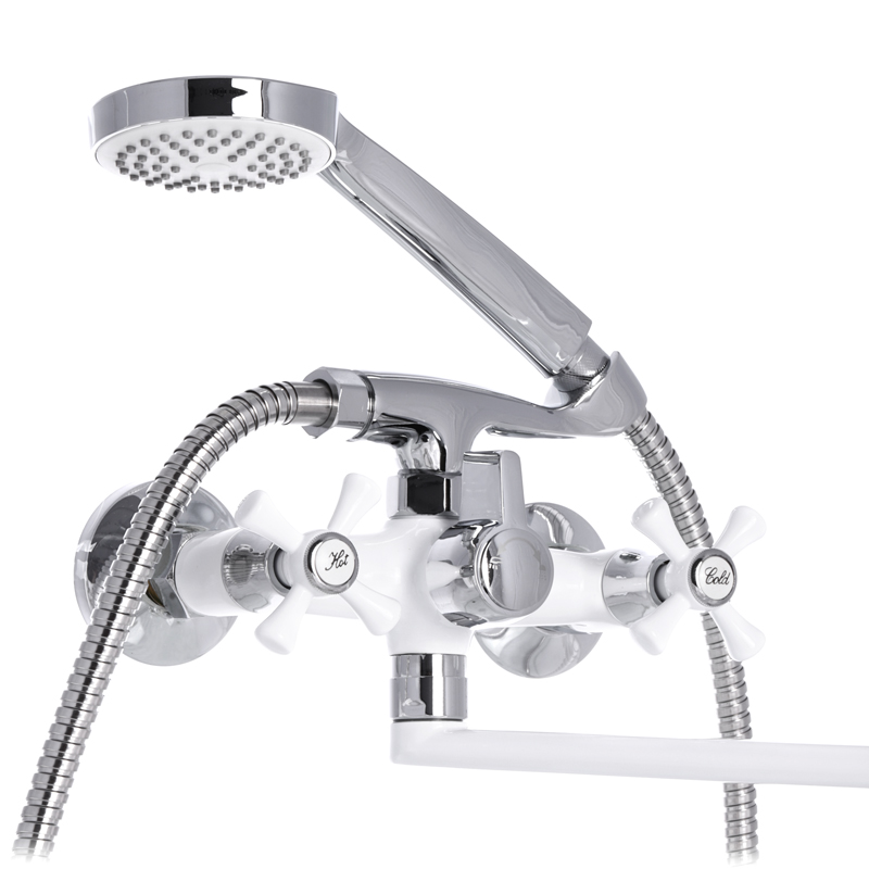 Смеситель для ванны Mixxus Omega 140 White