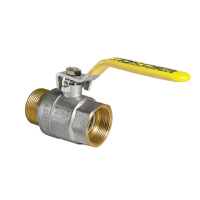 Кран кульовий KOER KR.215.G - 2" FM ГШВ YELLOW, ручка "важіль" жовта