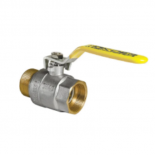 Кран кульовий KOER KR.215.G - 2" FM ГШВ YELLOW, ручка "важіль" жовта