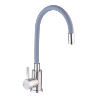 Смеситель для кухни с силиконовым изливом Champion SUS-011 Refl.Gray (нерж. сталь)