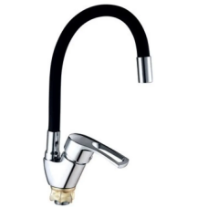Смеситель для кухни Mixxus YUB4-181 Reflector Black с черным силиконовым изливом