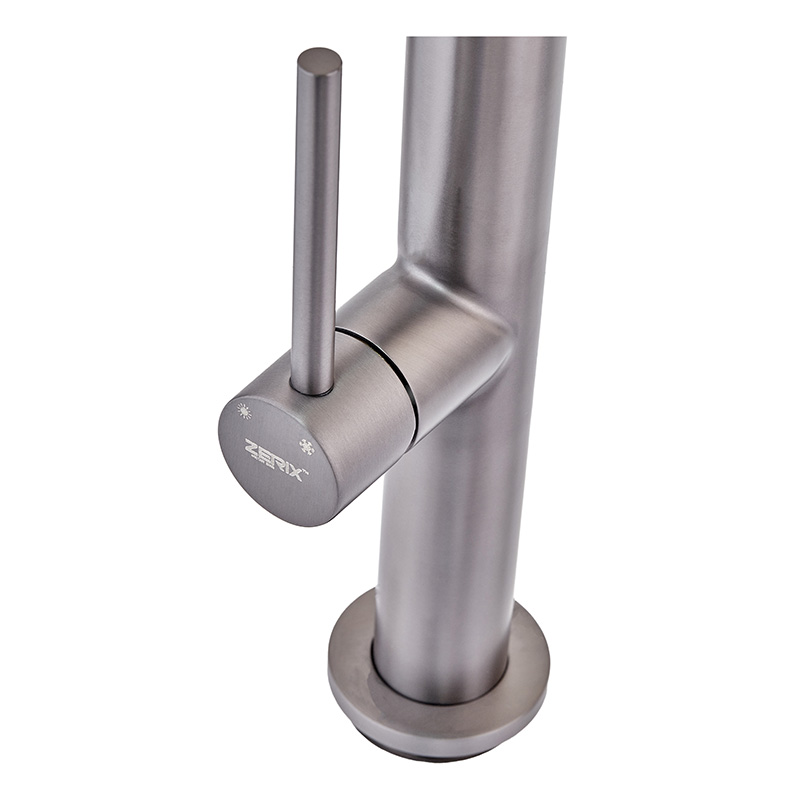 Смеситель для кухни Zerix KFM-011 graphite из нерж. стали SUS304