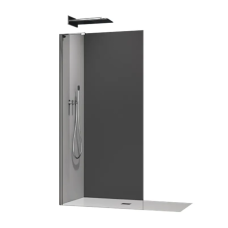 Душова перегородка Koer SR SP02-100x200-TR-07 Walk-In прозоре скло Easy Clean 8мм, графіт (KR