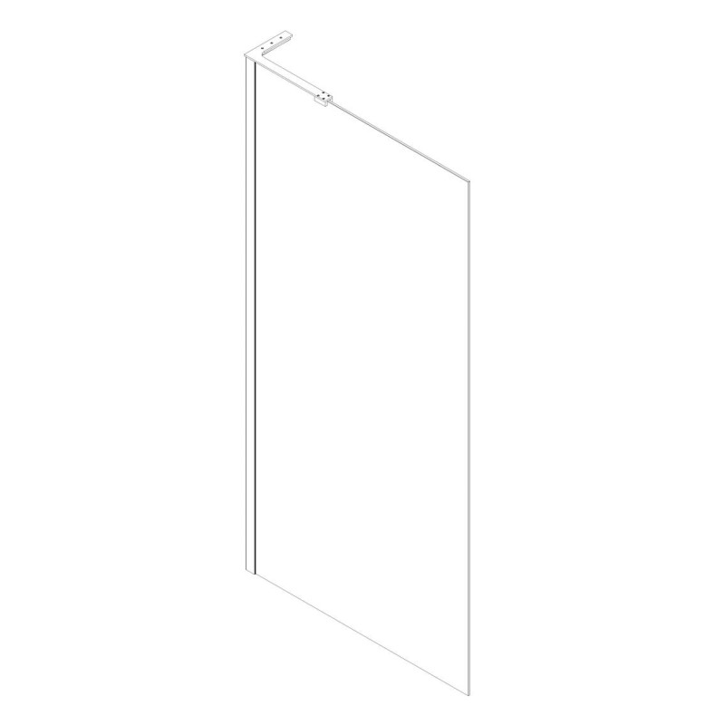 Душова перегородка Koer SR SP02-100x200-TR-07 Walk-In прозоре скло Easy Clean 8мм, графіт (KR