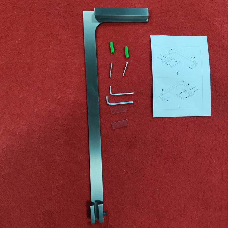 Душова перегородка Koer SR SP02-100x200-TR-07 Walk-In прозоре скло Easy Clean 8мм, графіт (KR