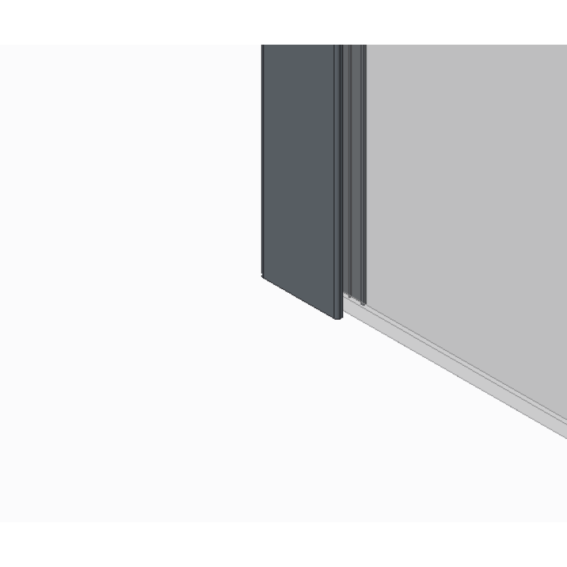 Душова перегородка Koer SR SP02-100x200-TR-07 Walk-In прозоре скло Easy Clean 8мм, графіт (KR