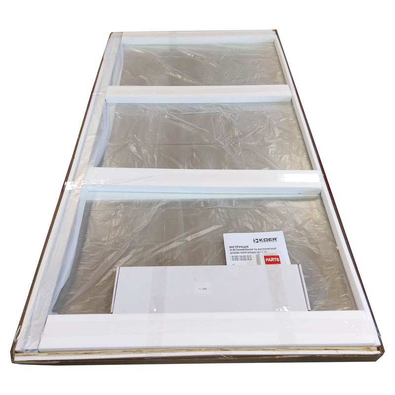 Душова перегородка Koer SR SP02-100x200-TR-07 Walk-In прозоре скло Easy Clean 8мм, графіт (KR