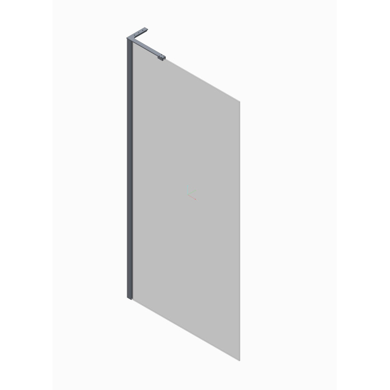 Душова перегородка Koer SR SP02-100x200-TR-07 Walk-In прозоре скло Easy Clean 8мм, графіт (KR