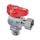 Кран шаровый Roho R116-050 -1/2"х1/2" ВЗ угловой Н/Г, ручка "бабочка" красная