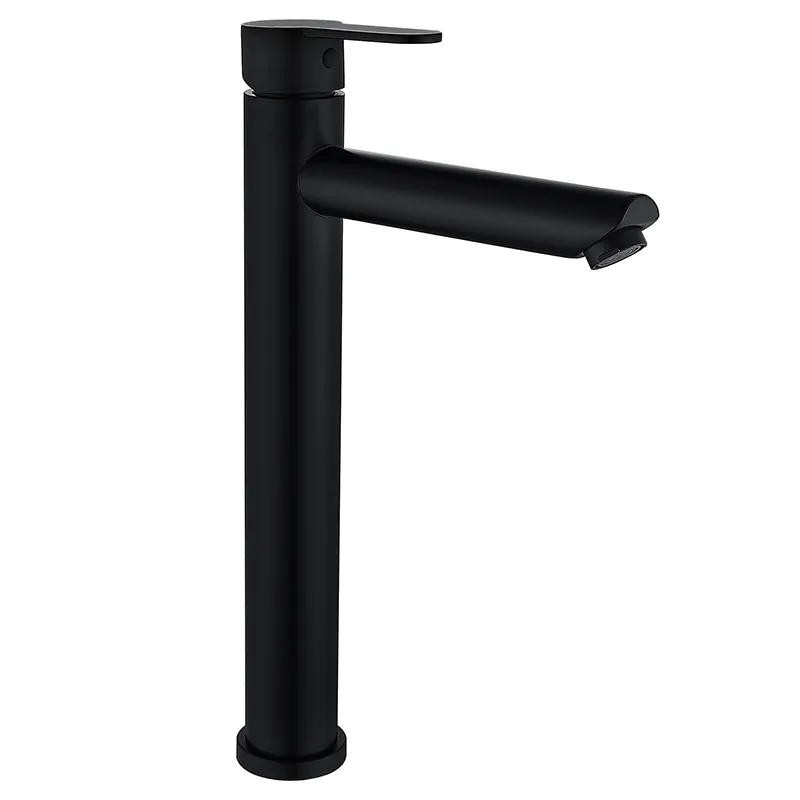Смеситель для умывальника Zerix DAX-001-A-High Black с нерж. стали SUS304 (Цв. черный)