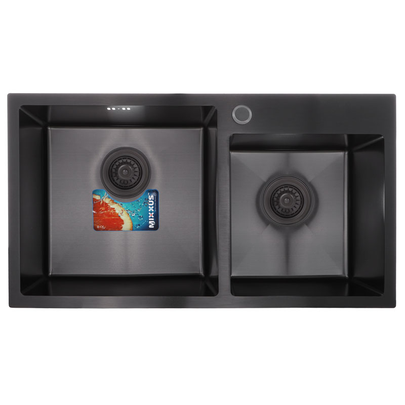 Набор Mixxus SET-7843D-220x1.0-PVD (мойка+смеситель+диспенсер)