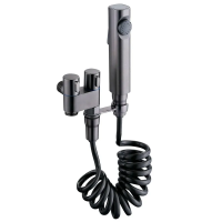 Кран для гигиенического душа и бачка унитаза Mixxus AVT-01 GRAPHITE с лейкой