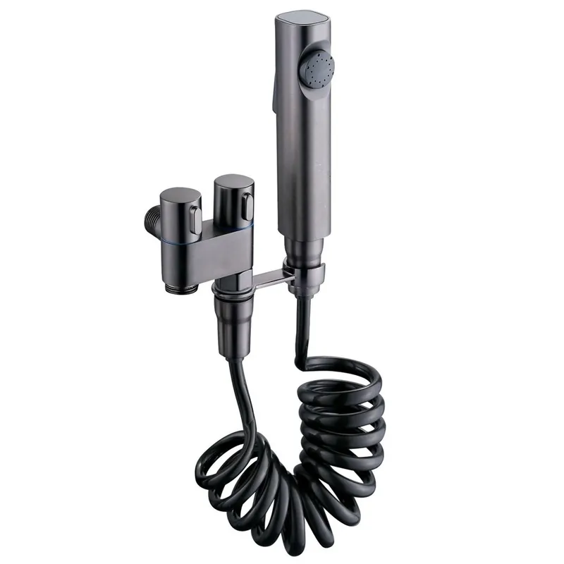 Кран для гигиенического душа и бачка унитаза Mixxus AVT-01 GRAPHITE с лейкой