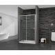 Двері в нішу Mixxus Premium DIVERSE SD01-140x185-TR Хром прозоре скло 5мм