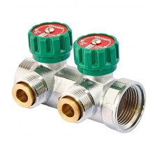 Колектор вентильний з адаптером Koer KR.1127-2 - 1"x2 - 3/4 Ways (євроконус-площина)