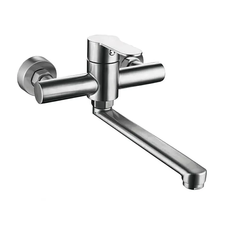 Смеситель для кухни Zerix DAX-005 настенный из нерж. стали SUS304
