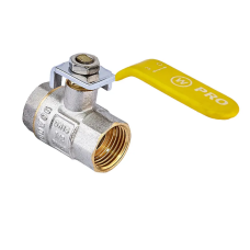 Кран шаровой Waterpro WP602-15FFL-Y - 1/2" FFL ГГВ YELLOW, ручка "рычаг" желтая