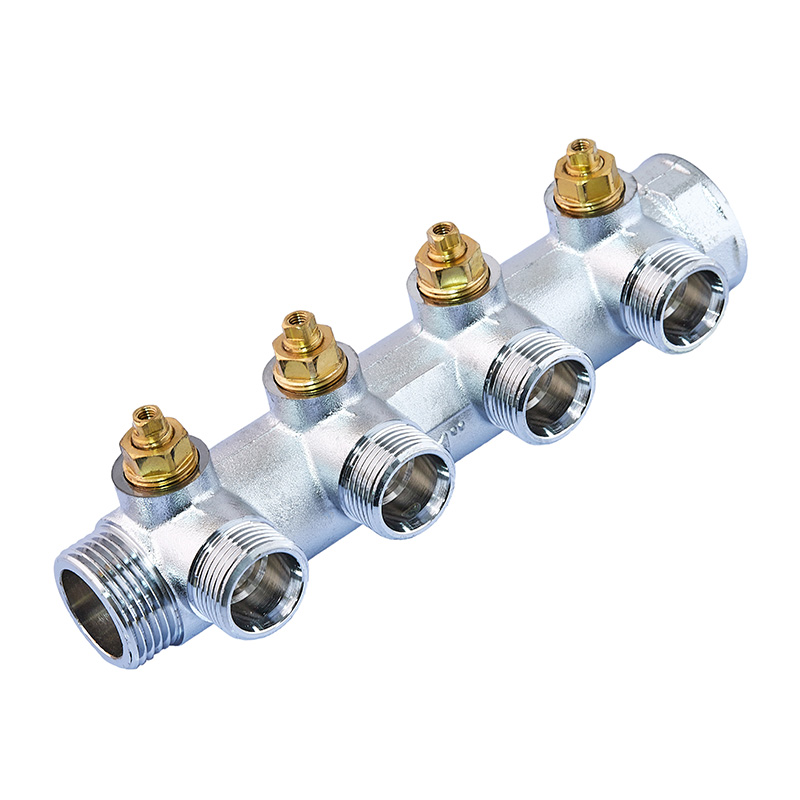 Коллектор вентильный с адаптером Koer KR.1127-4 - 1"x4 - 3/4 Ways (евроконус-плоскость)