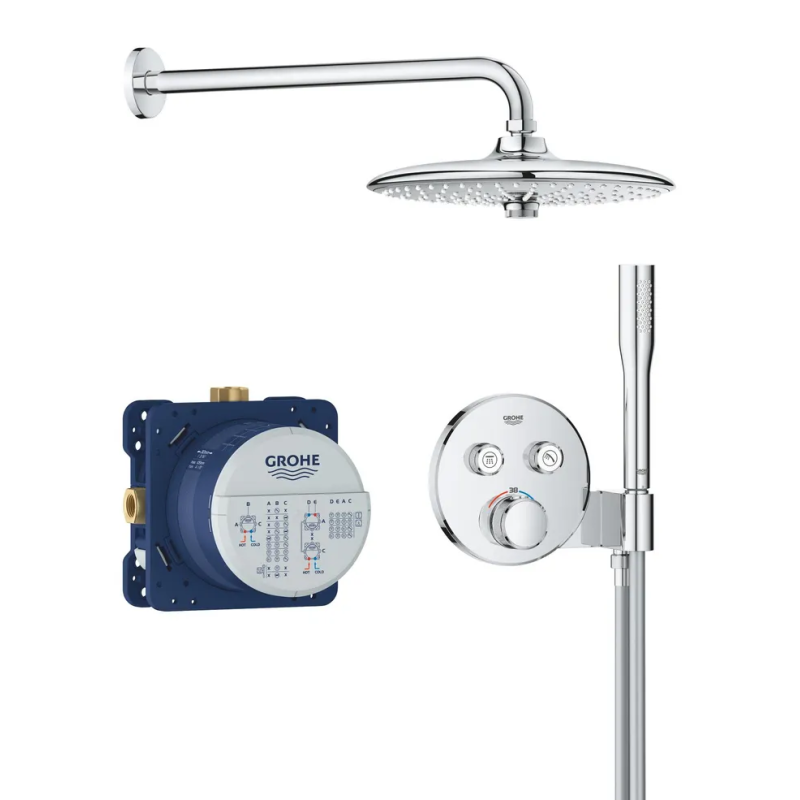 Скрытая душевая система с Euphoria 260 Grohe Grohtherm SmartControl