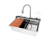 Мойка многофункциональная Mixxus MH7546-SET-06.SUS304 DECOR со встроенным смесителем