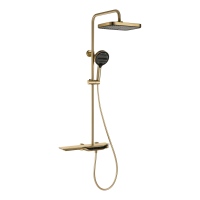 Душевая колонна с термостатическим смесителем Mixxus Premium SPACE-009-J Brushed gold, 3 режима (MI