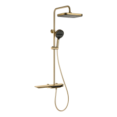 Душевая колонна с термостатическим смесителем Mixxus Premium SPACE-009-J Brushed gold, 3 режима (MI