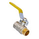Кран шаровой Waterpro WP607-15FML-Y - 1/2" FML ГШВ YELLOW, ручка "рычаг" желтая