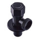 Кран для подключения сантехприборов Mixxus VAL-07-1/2x3/4 Black