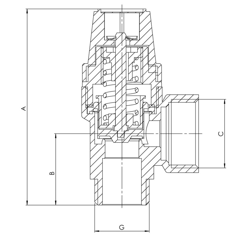Клапан предохранительный ВН 1/2"х3/4" Koer KR.1261 (1.5 бар)