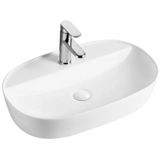 Умивальник накладний керамічний Mixxus Premium Ellipse-0202 610x400x120 мм